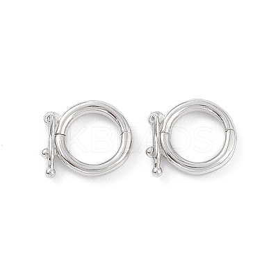 Anti-Tarnish Rhodium Plated 925 Sterling Silver Twister Clasps STER-K173-26P-1