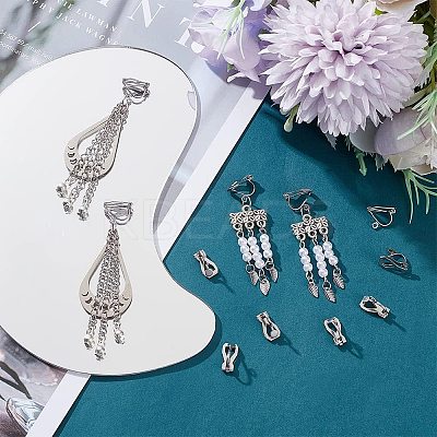 50Pcs 304 Stainless Steel Clip-on Earring Findings STAS-UN0057-37-1