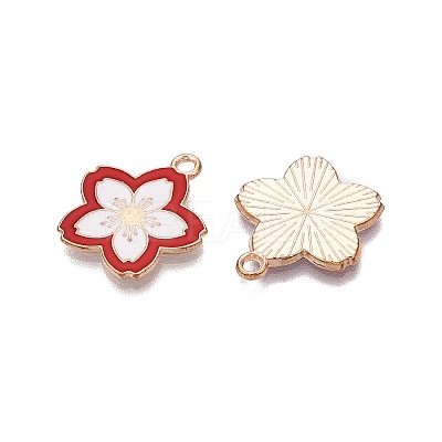Light Gold Plated Alloy Enamel Pendants PALLOY-N176-28D-RS-1
