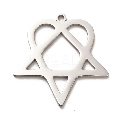 Non-Tarnish 304 Stainless Steel Pendants STAS-B054-07P-1