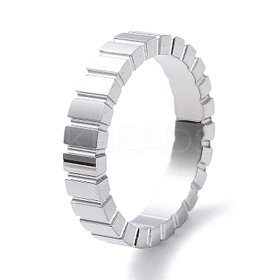 Non-Tarnish 304 Stainless Steel Grooved Finger Rings RJEW-G298-12P-1