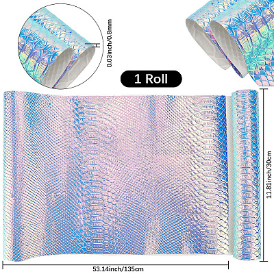 Laser PU Leather Fabric DIY-WH20032-57A-1