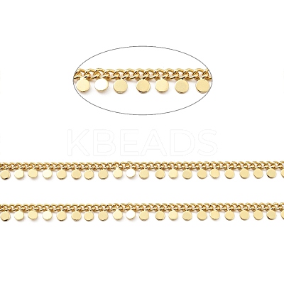Rack Plating Real Brass Curb Chains KK-E015-01G-1