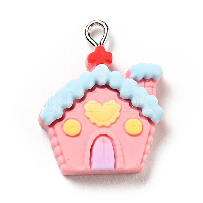 Christmas Opaque Resin Pendants RESI-G043-B01-1