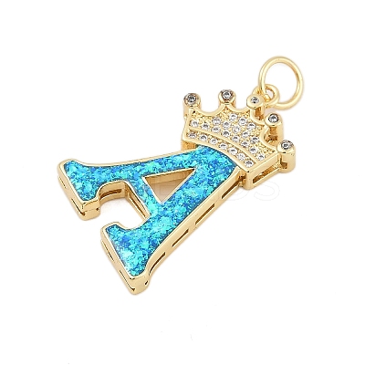 Brass Micro Pave Cubic Zirconia Pendants KK-I723-50G-01-1