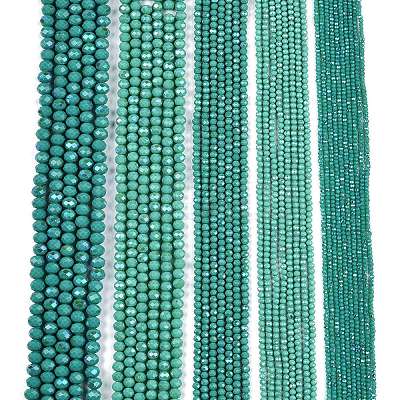 Electroplate Opaque Solid Color Glass Beads Strands EGLA-A044-P8mm-L31-1