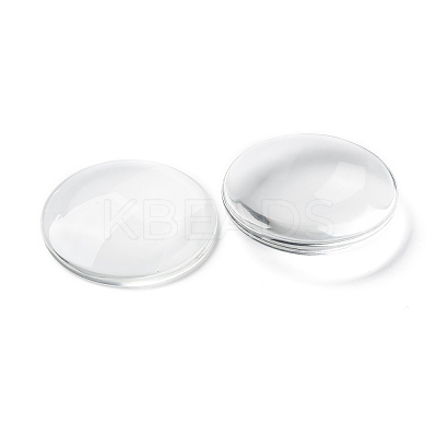 Transparent Glass Cabochons LS-GGLA-R026-45mm-1