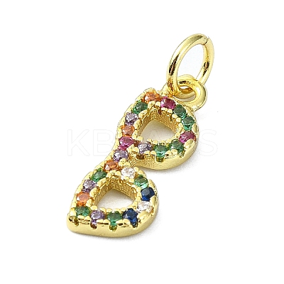 Brass Micro Pave Colorful Cubic Zirconia Pendants KK-H475-10G-1