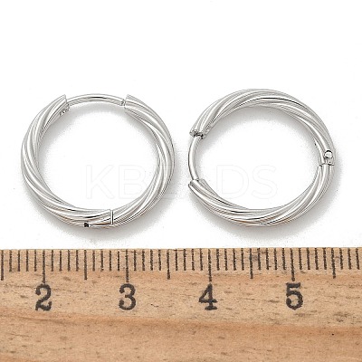 304 Stainless Steel Twist Hoop Earrings for Women EJEW-A130-02C-P-1
