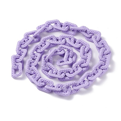Opaque Spray Painted Acrylic Cable Chains AJEW-JB01100-1