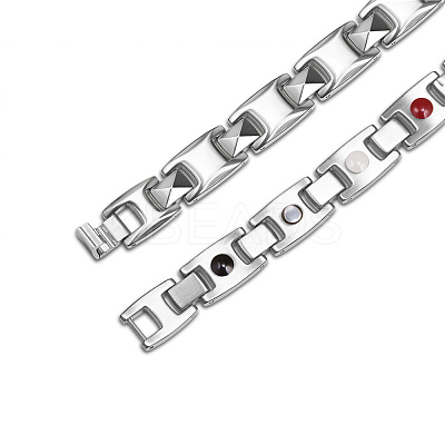 304 Stainless Steel Panther Chain Watch Band Bracelets JB678A-1
