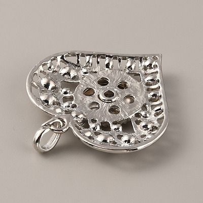 Alloy Rhinestone Hang Snap Base Pendants FIND-WH0150-10P-1