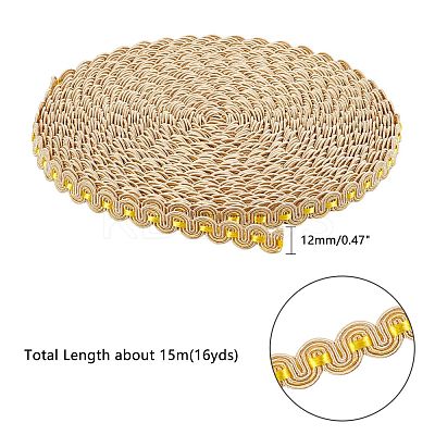 Nylon Braided Lace Ribbon SRIB-WH0006-25C-1