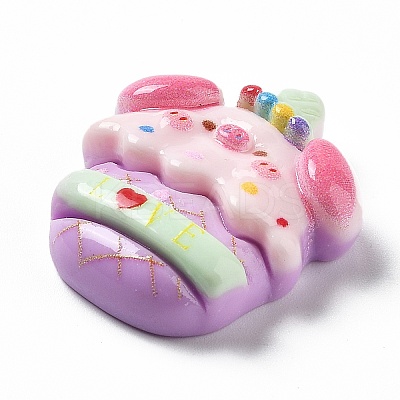 Pig Theme Opaque Resin Decoden Cabochons LS-RESI-I057-A03-1