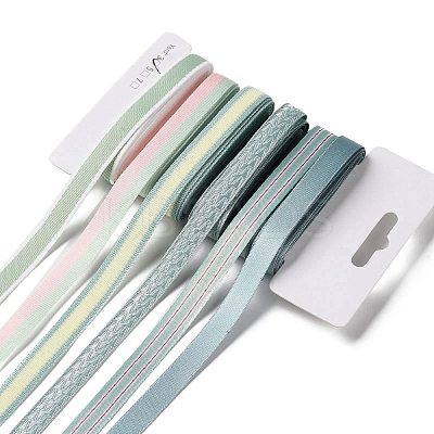 18 Yards 6 Styles Polyester Ribbon SRIB-Q022-F11-1