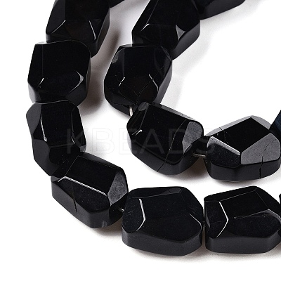 Natural Black Agate(Dyed & Heated) Beads Strands G-N342-148C-1