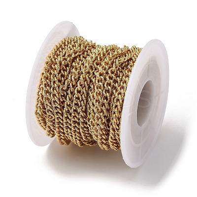 Brass Textured Curb Chains CHC-H113-23G-1