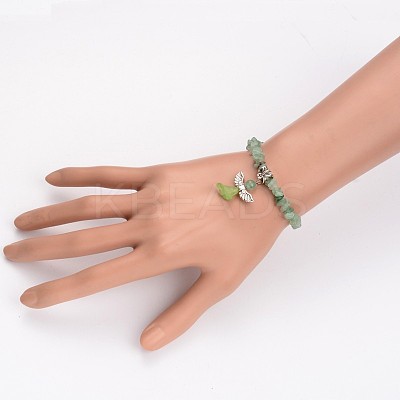 Natural Mixed Stone Kids Bracelets BJEW-JB02062-1