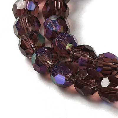 Electroplate Transparent Glass Beads Strands EGLA-A035-T6mm-L13-1