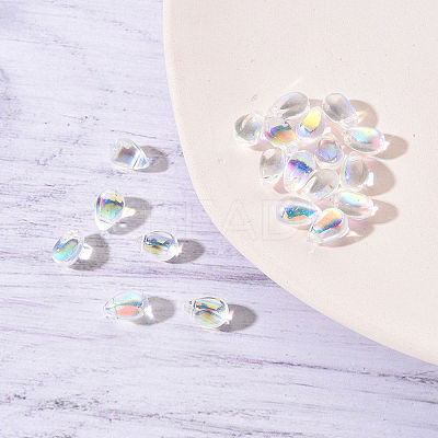 20Pcs Transparent Spray Painted Glass Charms GLAA-YW0001-03A-1