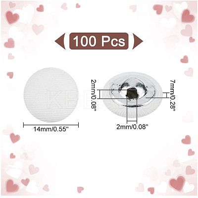 100Pcs Cloth Shank Buttons BUTT-NB0001-72B-1