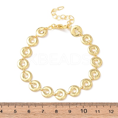 Brass Link Chain Bracelets for Women BJEW-C140-09G-1