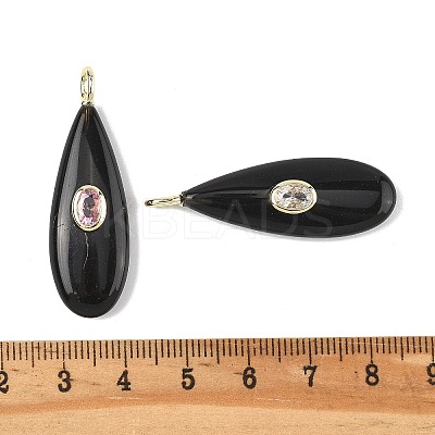 Natural Obsidian Pendants G-D357-03D-1