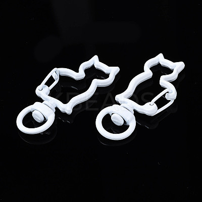 Spray Painted Eco-Friendly Alloy Swivel Snap Hooks Clasps PALLOY-T080-16M-NR-1