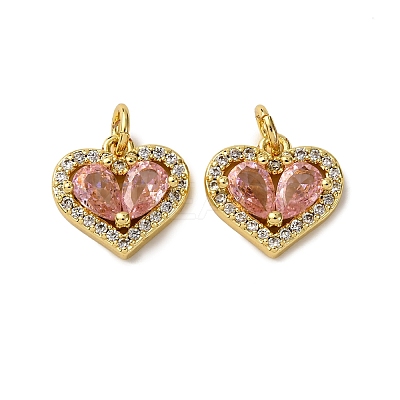 Brass Micro Pave Cubic Zirconia Pendants KK-A271-12G-1