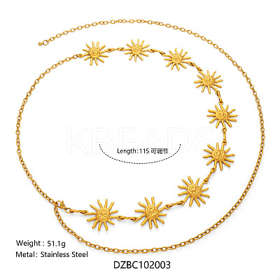 Summer Beach 304 Stainless Steel Link Chain Waist Belly Chains for Sexy Bikini FS-WGD8E2E-03-1