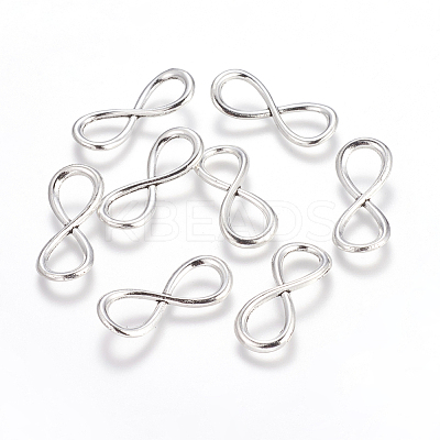 Antique Silver Tibetan Style Infinity Links connectors X-TIBEB-4779-AS-LF-1