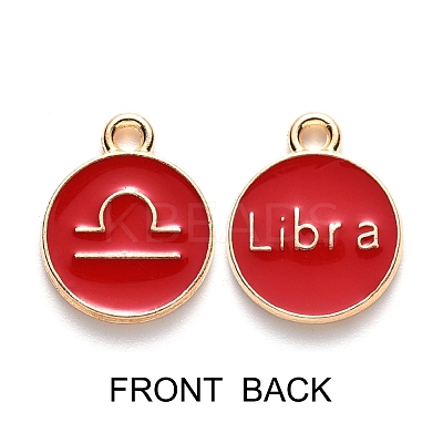 Alloy Enamel Pendants ENAM-SZ0001-28B-K-1