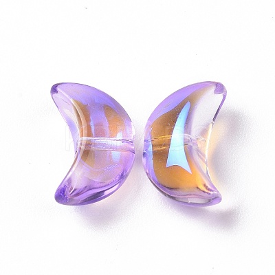 Transparent Electroplate Glass Beads GLAA-F122-01D-1