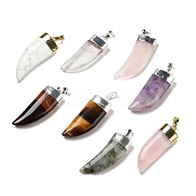Natural Mixed Stone Pendants G-P474-04S-1