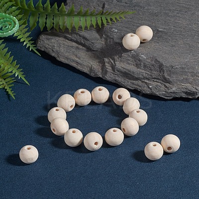 Unfinished Wood Beads X-WOOD-S651-12mm-LF-1