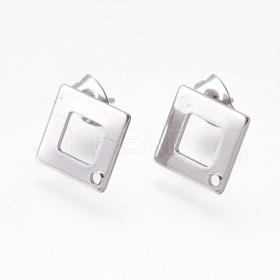 Tarnish Resistant 304 Stainless Steel Stud Earring Findings STAS-O119-13P-1