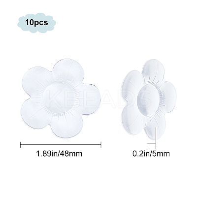 10Pcs Door Knob Wall Shield Transparent Soft Silicone Wall Protector AJEW-GF0003-21-1