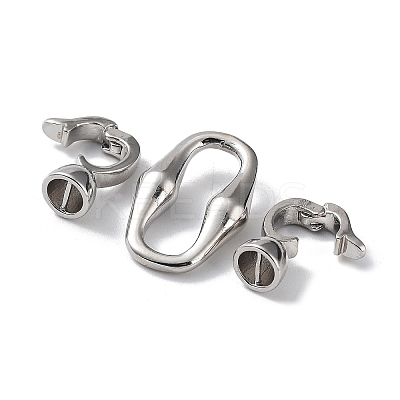Rack Plating Brass Fold Over Clasps KK-Q797-05P-1