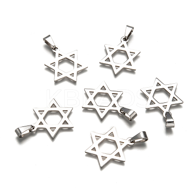 Tarnish Resistant Boy Jewelry Original Color 201 Stainless Steel Pentagram Pendants STAS-I032-224-1