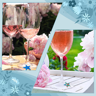 DIY Blank Wine Glass Charm Making Kit DIY-SC0023-79B-1