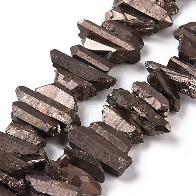 Natural Quartz Crystal Points Beads Strands G-K181-B29-1