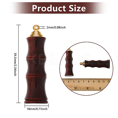 Wood Bamboo Joint Shaped Perfume Bottle Big Pendants WOOD-WH0001-09-1
