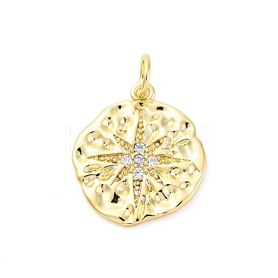 Brass Micro Pave Cubic Zirconia Pendants KK-D325-55G-1