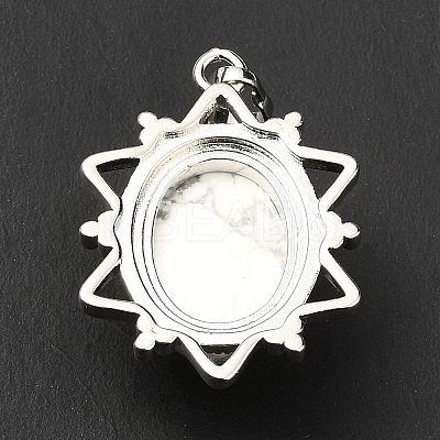 Natural Howlite Pendants G-B033-03P-22-1