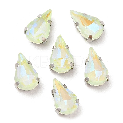 Mocha Fluorescent(MI) Teardrop Sew on Rhinestone GGLA-M006-01A-P03-1