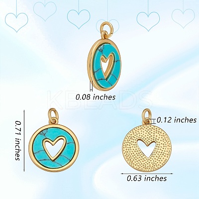 Synthetic Turquoise Pendants FIND-SZ0002-54A-1