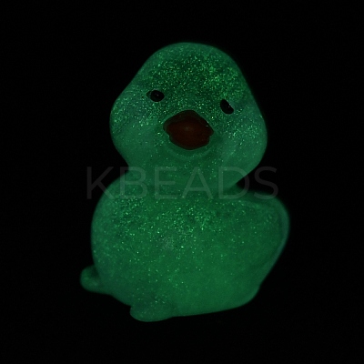 Duck Luminous Resin Display Ornaments DJEW-TAC0004-01A-04-1
