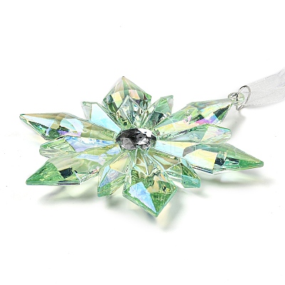 Christmas Transparent Plastic Pendant Decoration HJEW-G022-01B-1