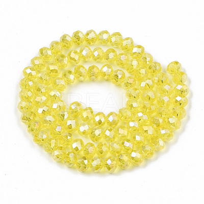Electroplate Glass Beads Strands EGLA-A034-T10mm-B21-1