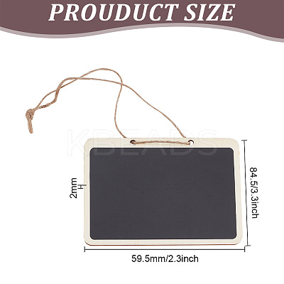 10Pcs Mini Wooden Hanging Chalkboard HJEW-DR0001-04-1
